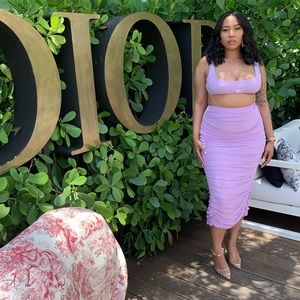 Purple skirt two piece